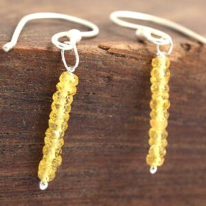 Natural Yellow Sapphire Earring In 925 Sterling Silver, Artisan Earrings, Silver Jewelry, Designer Earring, Birthstone , Handmade, Gift Her Natural Yellow Sapphire Earring In 925 Sterling Silver, Artisan Earrings, Silver Jewelry, Designer Earring, Birthstone , Handmade, Gift Her