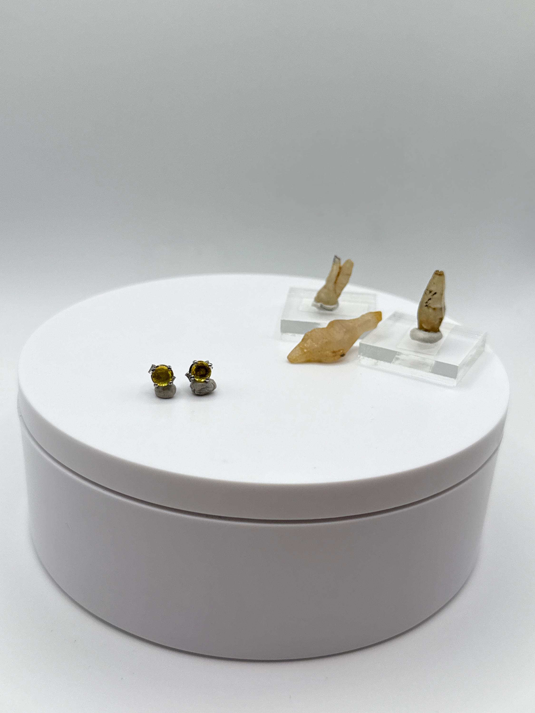 Yellow Sapphire Sterling Silver Stud Earrings | September Birthstone Yellow Sapphire Sterling Silver Stud Earrings | September Birthstone