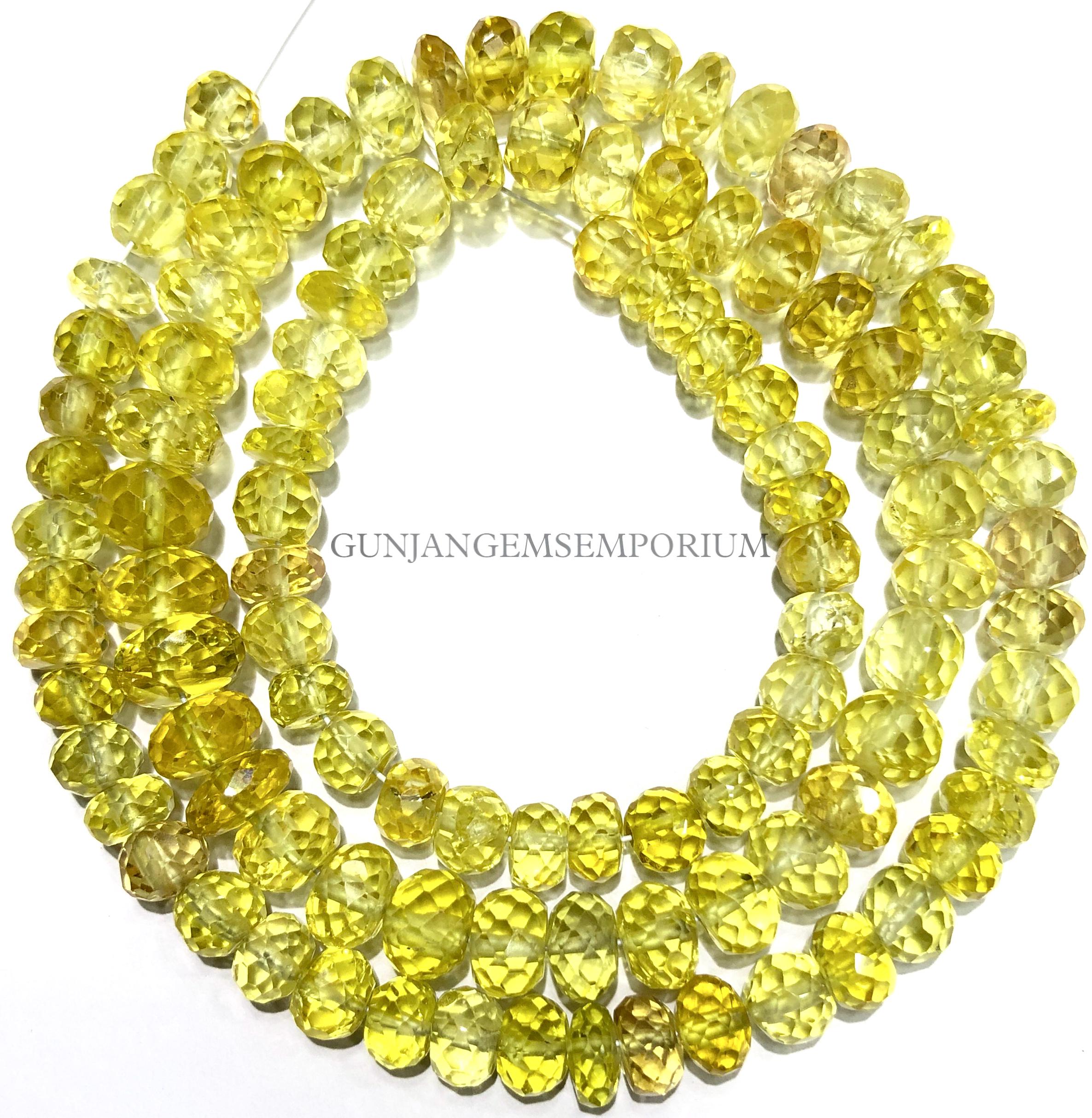 Aaa+ Light Songea Sapphire Beads Tanzania Yellow Sapphire Gemstone Beads 6/7mm Sapphire Faceted Rondelle Beads Faceted Sapphire Jewelry Bead