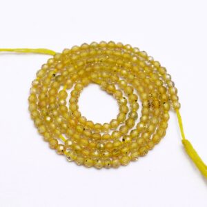 Aaa+ Yellow Sapphire Precious Gemstone 2mm-2.5mm Micro Faceted Rondelle Beads | 13" Strand | Natural Yellow Sapphire Precious Gemstone Beads Aaa+ Yellow Sapphire Precious Gemstone 2mm-2.5mm Micro Faceted Rondelle Beads | 13" Strand | Natural Yellow Sapphire Precious Gemstone Beads