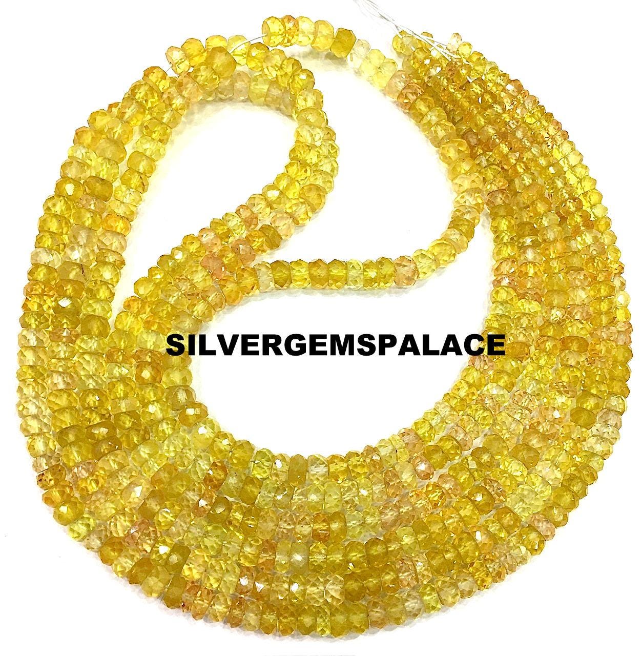 Aaaa+ Songea Sapphire Rondelle Beads Strand Sparkle Yellow Sapphire Gemstone Beads 4/5mm Faceted Rondelle Beads String Sapphire Beads 18” Aaaa+ Songea Sapphire Rondelle Beads Strand Sparkle Yellow Sapphire Gemstone Beads 4/5mm Faceted Rondelle Beads String Sapphire Beads 18”