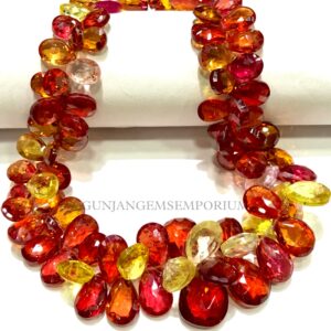 Colorful~~aaaa+ Padparadscha Sapphire Beads Yellow Sapphire Faceted Peardrop Beads Orange Sapphire Almonds Faceted Sapphire Peardrops Stones Colorful~~aaaa+ Padparadscha Sapphire Beads Yellow Sapphire Faceted Peardrop Beads Orange Sapphire Almonds Faceted Sapphire Peardrops Stones