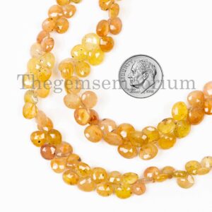 Faceted Heart Shape Yellow Sapphire Beads, Heart Shape Gemstone Beads, Natural Yellow Sapphire Beads, Loose Heart Gemstone Beads For Jewelry Faceted Heart Shape Yellow Sapphire Beads, Heart Shape Gemstone Beads, Natural Yellow Sapphire Beads, Loose Heart Gemstone Beads For Jewelry