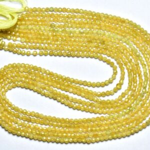 Micro Cut Yellow Sapphire Rondelle Beads - 13 inches - Natural Beautiful Faceted Sapphire Rondelle - Size is 2 mm #2798 Micro Cut Yellow Sapphire Rondelle Beads - 13 inches - Natural Beautiful Faceted Sapphire Rondelle - Size is 2 mm #2798