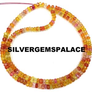 Natural Yellow Sapphire Faceted Rondelle Beads Multi Color Beads Strand 4mm Yellow Sapphire Gemstone Beads String 18” Strand Jewelry Stone. Natural Yellow Sapphire Faceted Rondelle Beads Multi Color Beads Strand 4mm Yellow Sapphire Gemstone Beads String 18” Strand Jewelry Stone.