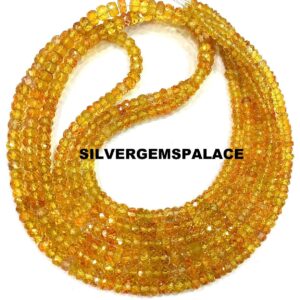 RARE Golden Yellow Sapphire Rondelle Beads String Sparkle Yellow Sapphire Gemstone Beads 4/5mm Faceted Beads Strand Sapphire Beads 18” RARE Golden Yellow Sapphire Rondelle Beads String Sparkle Yellow Sapphire Gemstone Beads 4/5mm Faceted Beads Strand Sapphire Beads 18”