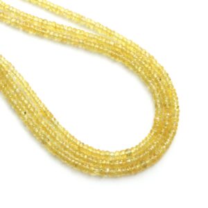 Yellow Sapphire Faceted Rondelle Beads, 2.5 Mm To 3.5 Mm, Sapphire Beads, Faceted Rondelle Sapphire, 8 Inch/17 Inch Strand, Price Per Strand Yellow Sapphire Faceted Rondelle Beads, 2.5 Mm To 3.5 Mm, Sapphire Beads, Faceted Rondelle Sapphire, 8 Inch/17 Inch Strand, Price Per Strand