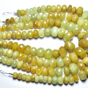 Yellow Sapphire Rondelle Beads - 15 Inches - Super Quality Amazing Natural Yellow Sapphire Micro Faceted Rondelle - Size Is 3.5 -5 Mm #185