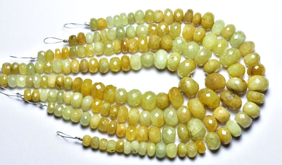 Yellow Sapphire Rondelle Beads - 15 Inches - Super Quality Amazing Natural Yellow Sapphire Micro Faceted Rondelle - Size Is 3.5 -5  Mm #185