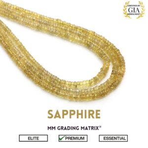 Sapphire Faceted Rondelle Shape Beads,2.5-4 Mm Yellow Sapphire Faceted Gemstone Beads, Natural Sapphire Rondelle Beads, Jewelry Making Beads Sapphire Faceted Rondelle Shape Beads,2.5-4 Mm Yellow Sapphire Faceted Gemstone Beads, Natural Sapphire Rondelle Beads, Jewelry Making Beads