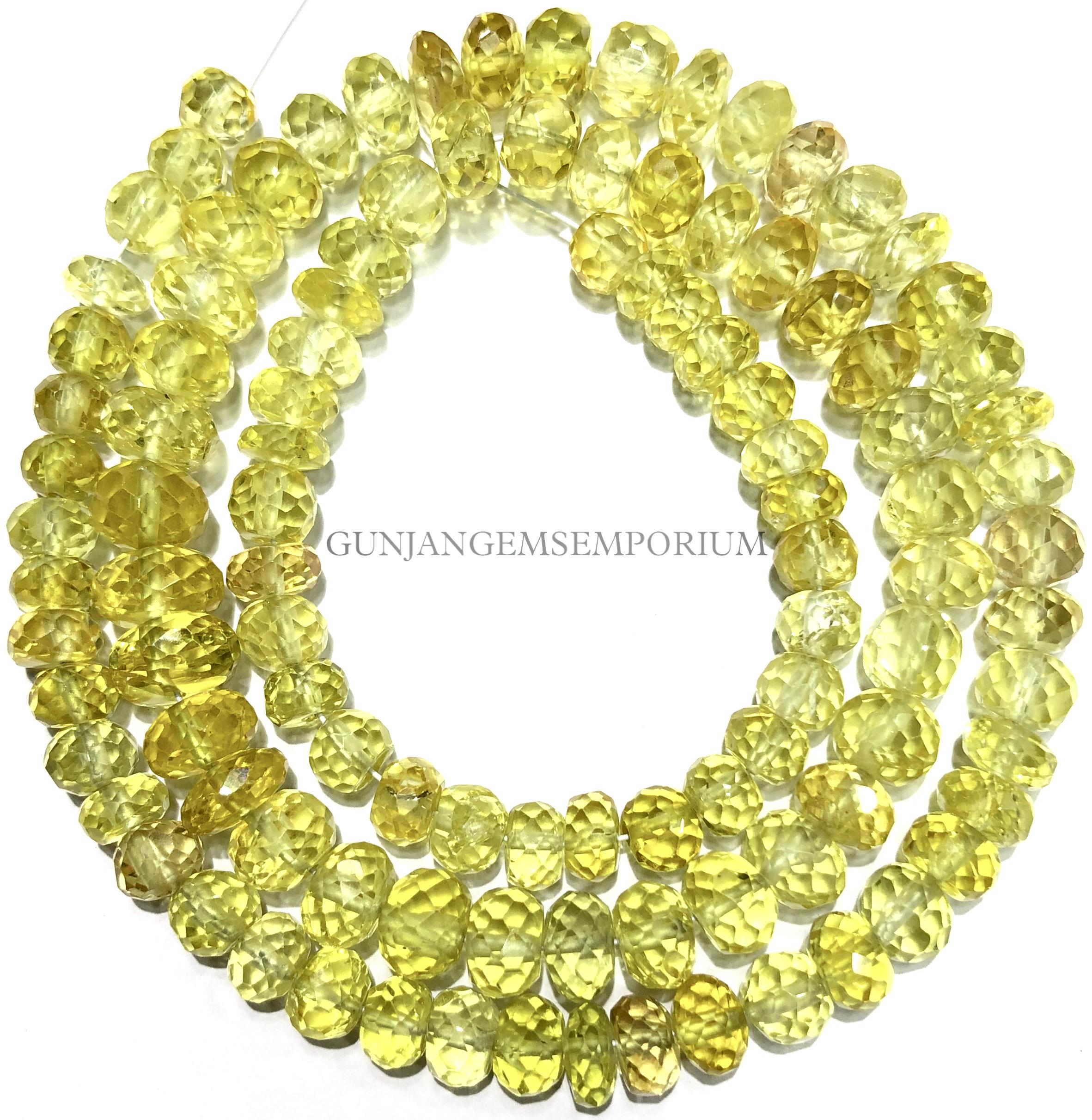 Shady Light Songea Sapphire Beads Tanzania Yellow Sapphire Gemstone Beads 5/8mm Sapphire Faceted Rondelle Beads Faceted Sapphire Stone Beads