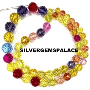 AAAA+ Rare Yellow Sapphire Faceted Round Ball Beads 7-11mm Mix Yellow Sapphire Gemstone Beads Multi Beads Necklace Sparkling Gemstone 18” AAAA+ Rare Yellow Sapphire Faceted Round Ball Beads 7-11mm Mix Yellow Sapphire Gemstone Beads Multi Beads Necklace Sparkling Gemstone 18”