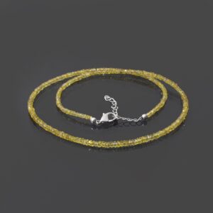 Natural Yellow Sapphire Beaded Necklace – Sterling Silver Jewelry, 18 Inch Natural Yellow Sapphire Beaded Necklace – Sterling Silver Jewelry, 18 Inch
