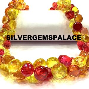 AAAA+ Rare Yellow Sapphire Faceted Onion Beads Sapphire Faceted Briolettes Large Stone Briolettes Yellow Sapphire Gemstone Sparkle Beads 14” AAAA+ Rare Yellow Sapphire Faceted Onion Beads Sapphire Faceted Briolettes Large Stone Briolettes Yellow Sapphire Gemstone Sparkle Beads 14”
