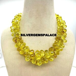 AAAA+ Rare Yellow Sapphire Faceted Drops Beads Sapphire Teardrop Necklace Sparkling Sapphire Gemstone Beads Yellow Sapphire Necklace 15 Inch AAAA+ Rare Yellow Sapphire Faceted Drops Beads Sapphire Teardrop Necklace Sparkling Sapphire Gemstone Beads Yellow Sapphire Necklace 15 Inch