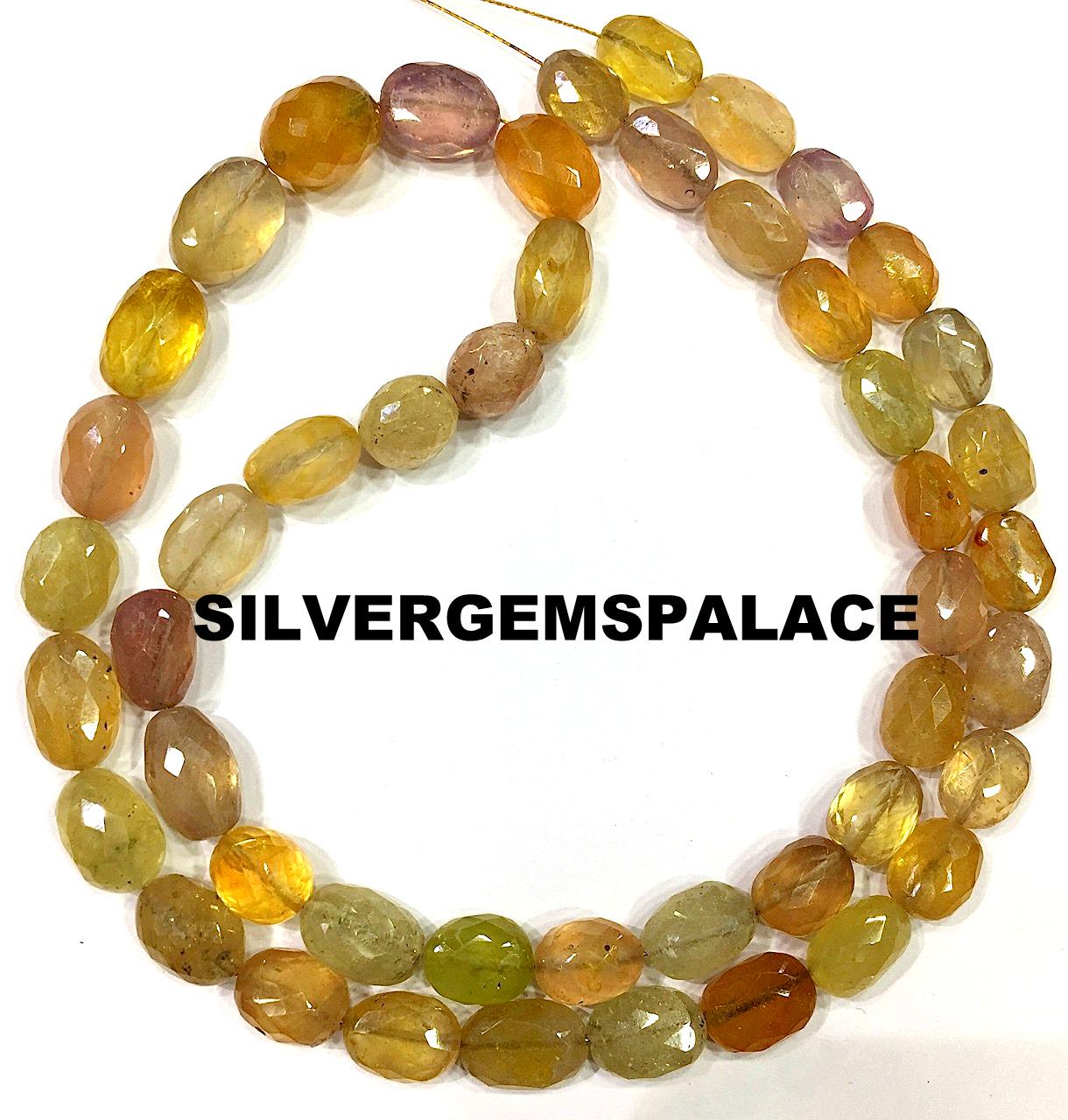 Extremely Rare~yellow Sapphire Faceted Oval Beads Yellow Sapphire Oval Gemstone Beads Sapphire Beads Strand Jewelry Making Oval Beads 18”