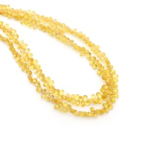 Yellow Sapphire Faceted Drop Beads, 1.5x2.5 To 3x5 Mm, Sapphire Beads, Faceted Sapphire Drops, 8 Inch / 16 Inch Strand, Price Per Strand Yellow Sapphire Faceted Drop Beads, 1.5x2.5 To 3x5 Mm, Sapphire Beads, Faceted Sapphire Drops, 8 Inch / 16 Inch Strand, Price Per Strand