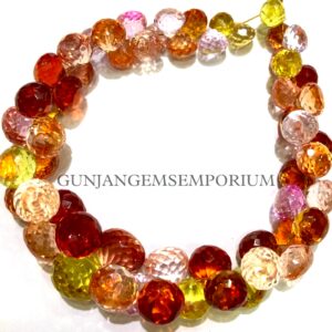 Gorgeous~~aaa+ Orange Padparadscha Sapphire Onions Sapphire Faceted Onion Beads Faceted Sapphire Beads Yellow Sapphire Gemstone 8” Bracelet Gorgeous~~aaa+ Orange Padparadscha Sapphire Onions Sapphire Faceted Onion Beads Faceted Sapphire Beads Yellow Sapphire Gemstone 8” Bracelet