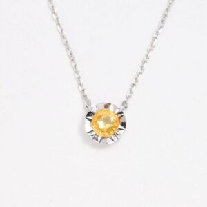 Genuine Yellow Sapphire Necklace, Natural Sapphire, Dainty Sapphire Pendant, September Birthstone, Solid Yellow Gold Pendant, 18k Solid Gold Genuine Yellow Sapphire Necklace, Natural Sapphire, Dainty Sapphire Pendant, September Birthstone, Solid Yellow Gold Pendant, 18k Solid Gold