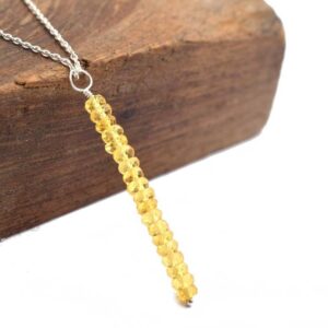 Natural Yellow Sapphire Pendant In 925 Sterling Silver, Handmade Gemstone Necklace, Dainty Precious Stone Gift For Her Natural Yellow Sapphire Pendant In 925 Sterling Silver, Handmade Gemstone Necklace, Dainty Precious Stone Gift For Her