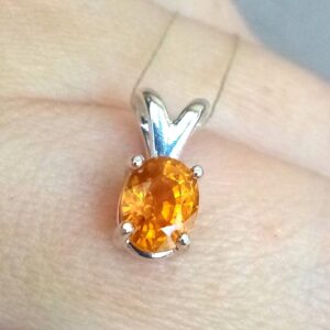 Yellow Sapphire Pendant Natural Kenya Gemstone Sterling Silver Yellow Sapphire Pendant Natural Kenya Gemstone Sterling Silver