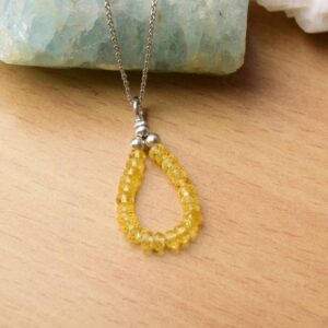 Natural Yellow Sapphire Teardrop Pendant 925 Silver, Genuine Sapphire Necklace, Dainty Gemstone Pendant, Mini Silver Necklace, Gift For Her Natural Yellow Sapphire Teardrop Pendant 925 Silver, Genuine Sapphire Necklace, Dainty Gemstone Pendant, Mini Silver Necklace, Gift For Her