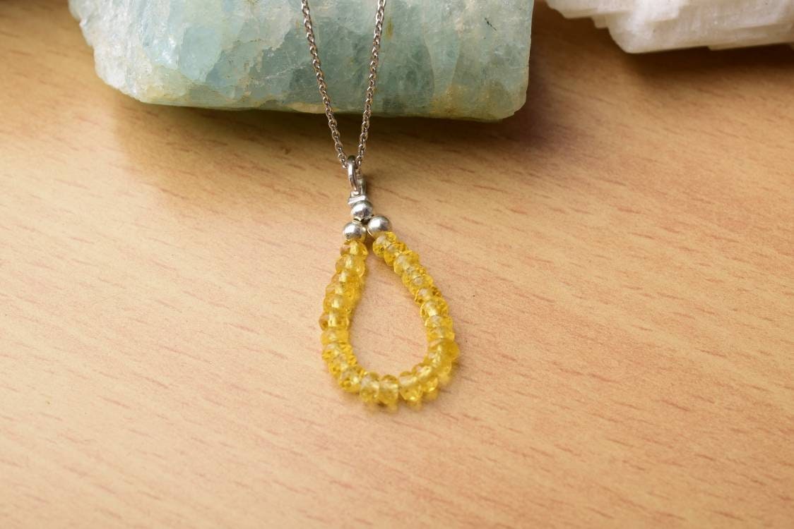 Natural Yellow Sapphire Teardrop Pendant 925 Silver, Genuine Sapphire Necklace, Dainty Gemstone Pendant, Mini Silver Necklace, Gift For Her Natural Yellow Sapphire Teardrop Pendant 925 Silver, Genuine Sapphire Necklace, Dainty Gemstone Pendant, Mini Silver Necklace, Gift For Her