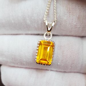 Yellow Sapphire Pendant, Yellow Sapphire Necklace 925 Sterling Silver Necklace Octagon Cut Yellow Sapphire Pendant Lab Grown Yellow Sapphire Yellow Sapphire Pendant, Yellow Sapphire Necklace 925 Sterling Silver Necklace Octagon Cut Yellow Sapphire Pendant Lab Grown Yellow Sapphire