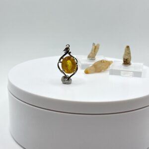 Oval Yellow Sapphire Pendant | Sterling Silver September Birthstone Oval Yellow Sapphire Pendant | Sterling Silver September Birthstone