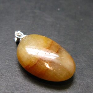 Yellow Sapphire Silver Pendant From Sri Lanka - 1.1" - 24.75 Carats Yellow Sapphire Silver Pendant From Sri Lanka - 1.1" - 24.75 Carats