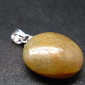 Yellow Sapphire Silver Pendant From Sri Lanka - 0.9" - 17.20 Carats Yellow Sapphire Silver Pendant From Sri Lanka - 0.9" - 17.20 Carats