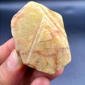Natural Yellow Sapphire Record Keeper Crystal, Triangle Formation, 349 Carat Rough Specimen Natural Yellow Sapphire Record Keeper Crystal, Triangle Formation, 349 Carat Rough Specimen