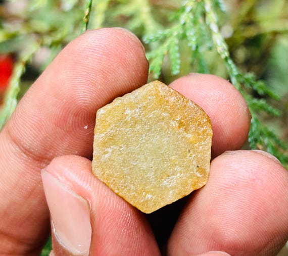 Record Keper Yellow Sapphire Rough Crystal Natural Untreated Sapphire Specimen Birthstone Gemstone. 45crt