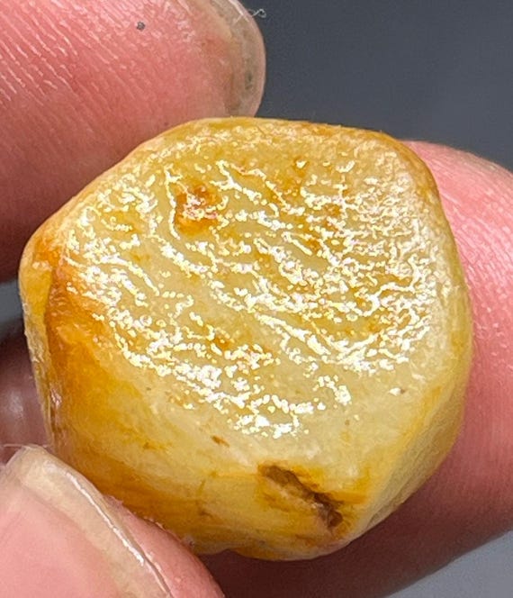 Record Keper Yellow Sapphire Rough Crystal Natural Untreated Sapphire Specimen Birthstone Gemstone.
