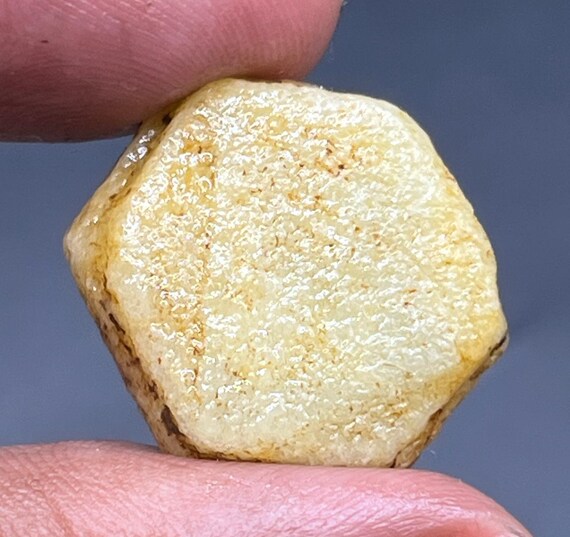 Record Keper Yellow Sapphire Rough Crystal Natural Untreated Sapphire Specimen Birthstone Gemstone.