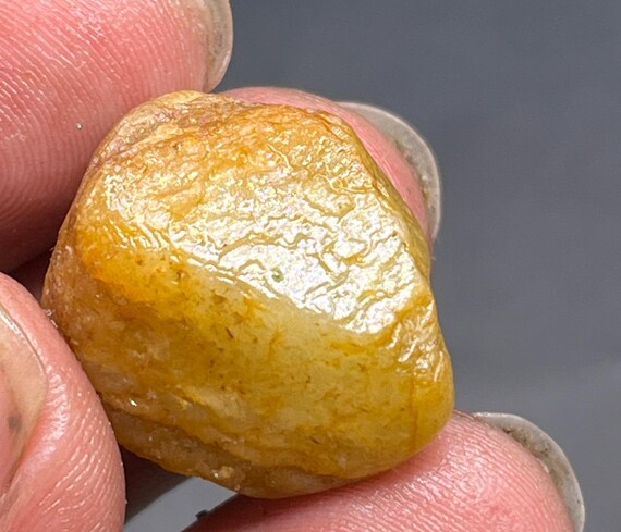 Record Keper Yellow Sapphire Rough Crystal Natural Untreated Sapphire Specimen Birthstone Gemstone.