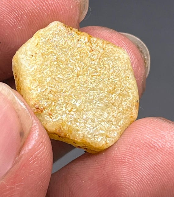 Record Keper Yellow Sapphire Rough Crystal Natural Untreated Sapphire Specimen Birthstone Gemstone.