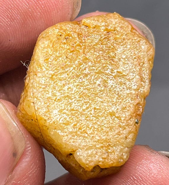 Record Keper Yellow Sapphire Rough Crystal Natural Untreated Sapphire Specimen Birthstone Gemstone.