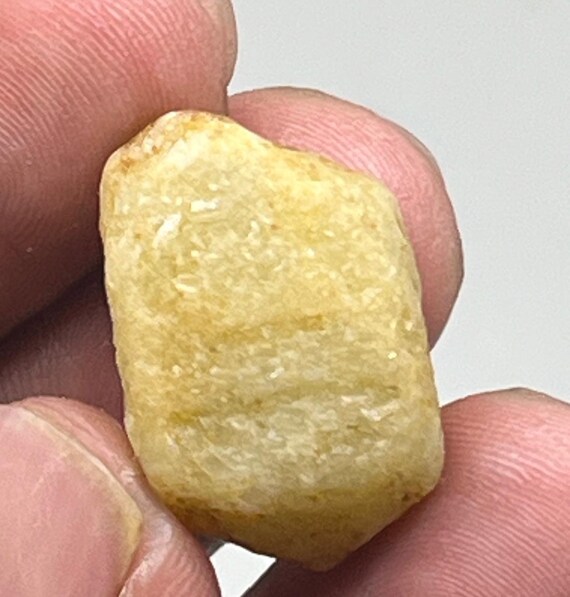 Record Keper Yellow Sapphire Rough Crystal Natural Untreated Sapphire Specimen Birthstone Gemstone.