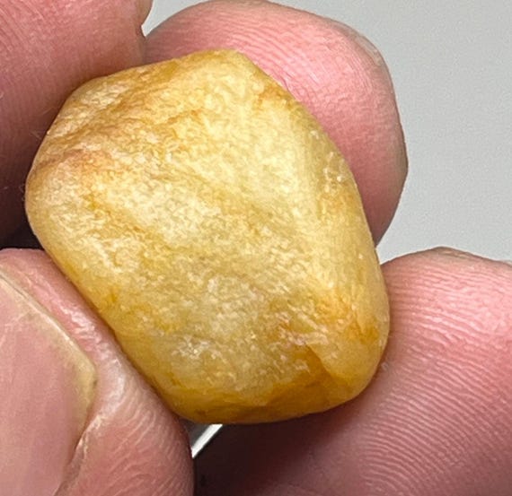 Record Keper Yellow Sapphire Rough Crystal Natural Untreated Sapphire Specimen Birthstone Gemstone.