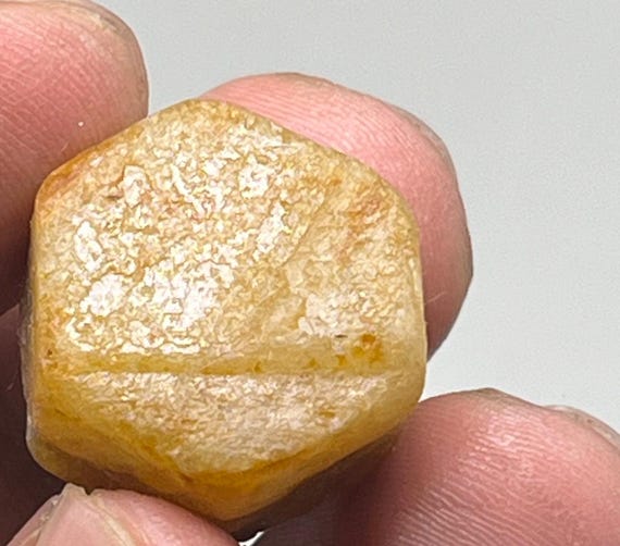Record Keper Yellow Sapphire Rough Crystal Natural Untreated Sapphire Specimen Birthstone Gemstone.