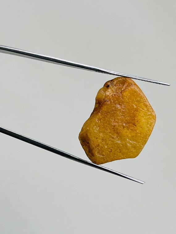Record Keper Yellow Sapphire Rough Crystal Natural Untreated Sapphire Specimen Birthstone Gemstone. 50crt