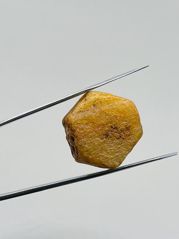 Record Keper Yellow Sapphire Rough Crystal Natural Untreated Sapphire Specimen Birthstone Gemstone. 50crt