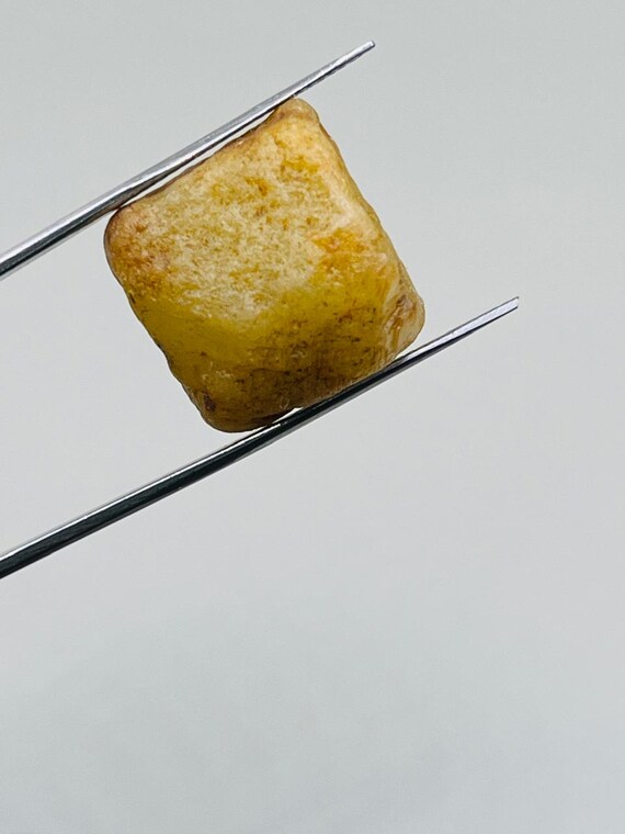 Record Keper Yellow Sapphire Rough Crystal Natural Untreated Sapphire Specimen Birthstone Gemstone. 50crt