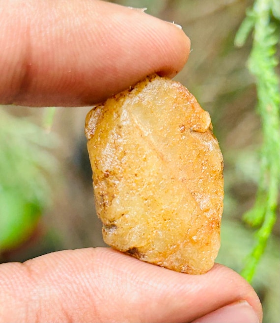 Very Rare Record Keper Yellow Sapphire Rough Crystal Natural Untreated Sapphire Specimen Birthstone Gemstone. 35crt