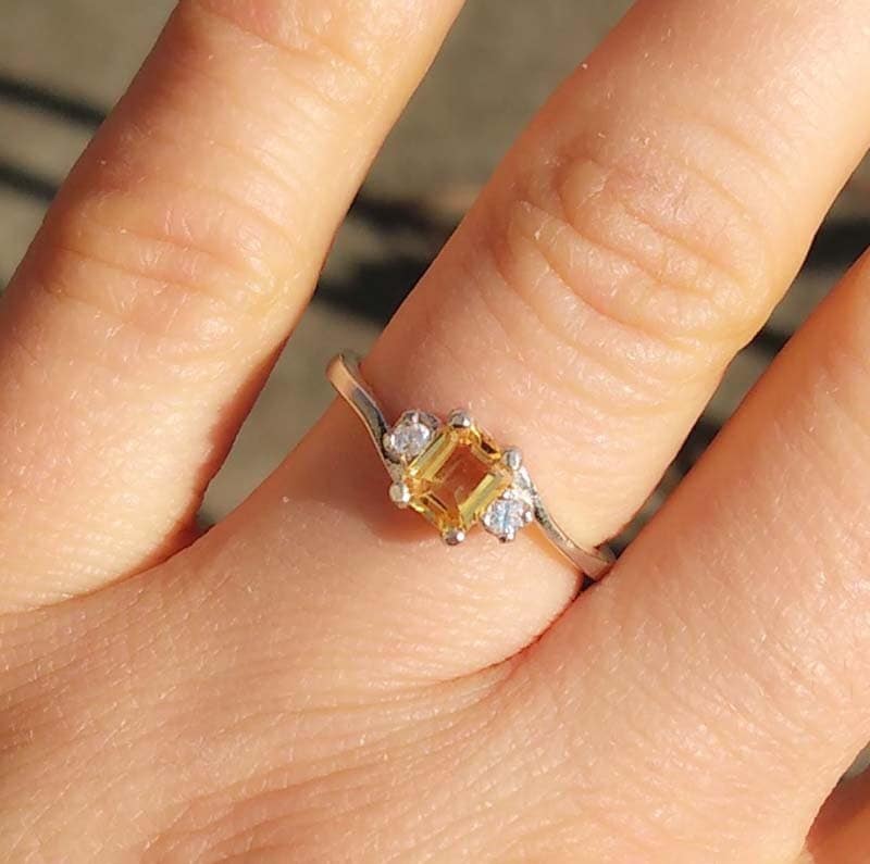 Yellow Sapphire Ring, Ancient Hebrew Talisman, 19th Century Gem Of King Solomon, Antique Gemstone, Siberia Sapphire Gem, Purity Amulet 48721