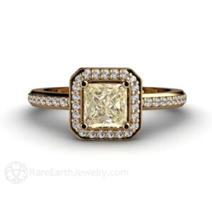 Light Yellow Sapphire Engagement Ring Princess Cut Square Diamond Halo Lemon Yellow Ceylon Sapphire Ring 14k 18k Gold Unique Engagement Ring Light Yellow Sapphire Engagement Ring Princess Cut Square Diamond Halo Lemon Yellow Ceylon Sapphire Ring 14k 18k Gold Unique Engagement Ring