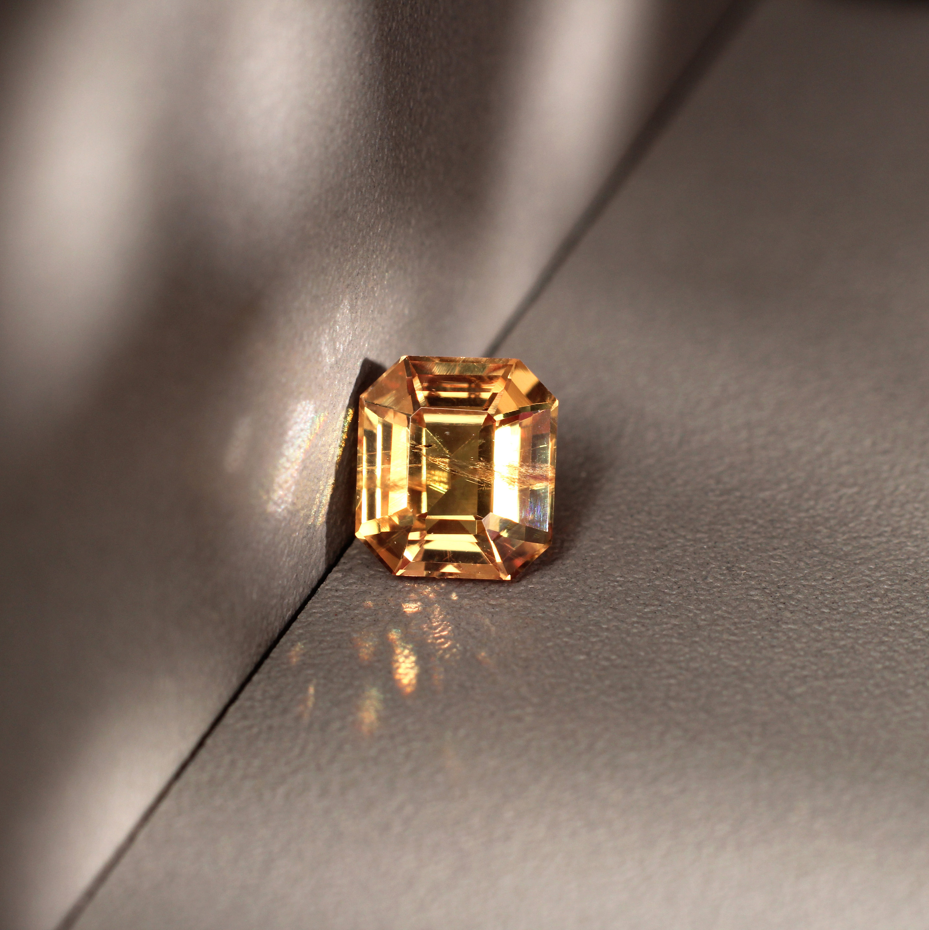 Natural Fancy Sapphire 1.00cts-orangish Yellow Sapphire Emerald Cut-untreated Yellow Sapphire-unique Color Sapphire Gem-custom Sapphire Ring