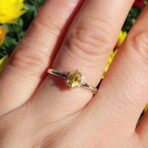 Yellow Sapphire Ring Pledge of Purity Gemstone, Medieval Talisman 19th Century Antique Gemstone, Pope Innocent Gemstone Jewelry Gift #43893