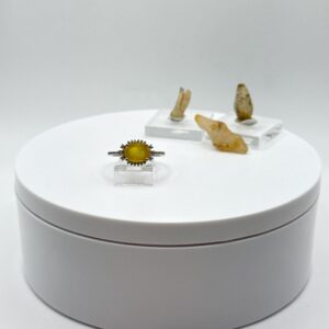 Sterling Silver Yellow Sapphire Ring | September Birthstone, Size 8